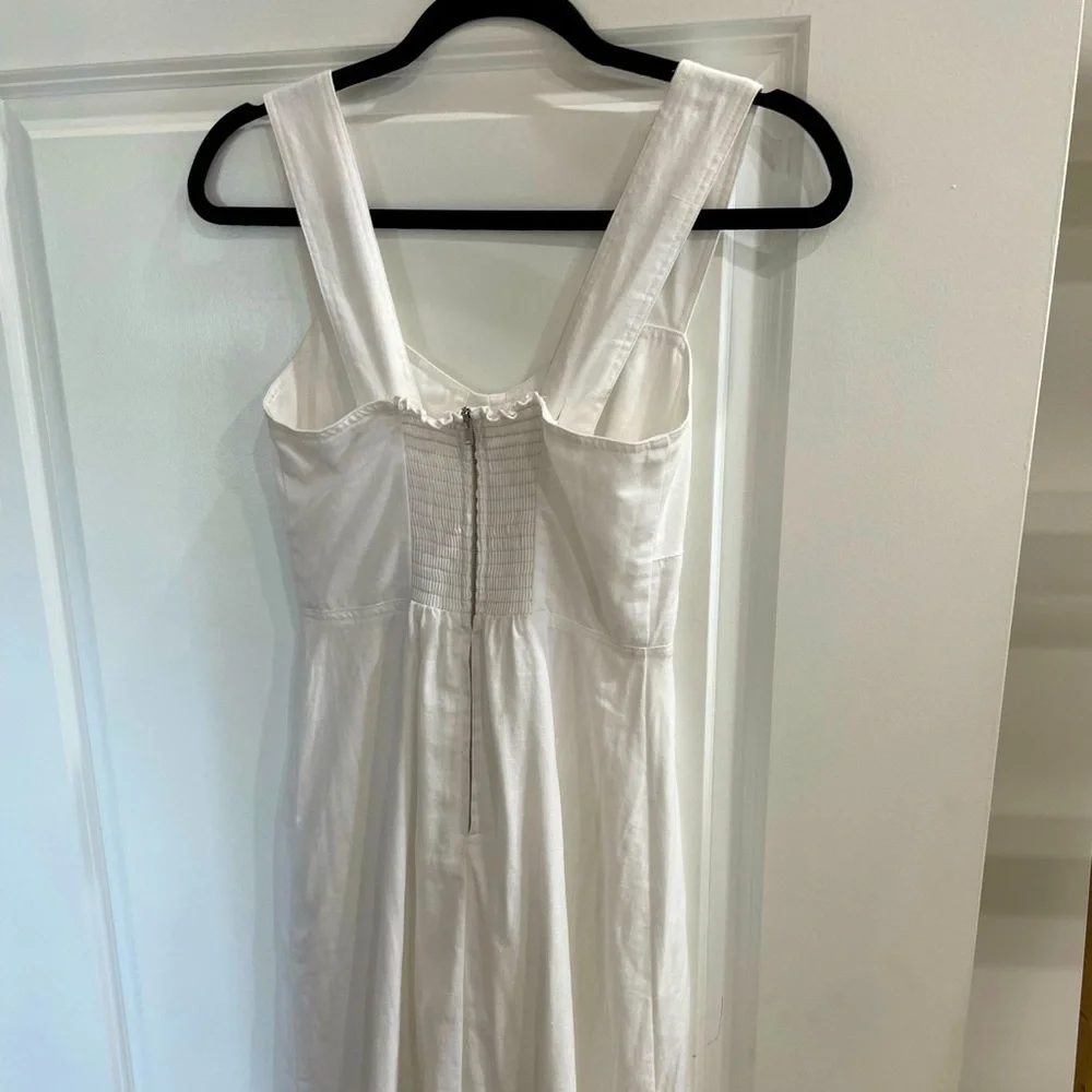 Reformation Seaside Linen Dress in White - Picture 5 of 6